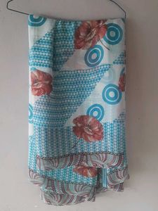 unused chiffon saree with running blouse material