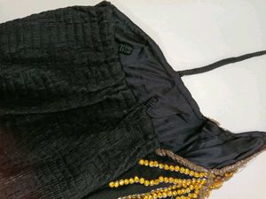Beautiful Black Stone Work Gown