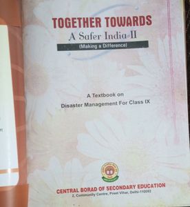 Disaster Management Books For Class 9th And 10th📚