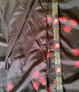 Beautiful Brown Saree With Blouse