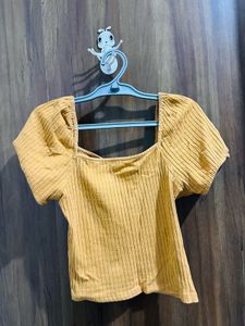 Cute Mustard Crop Top