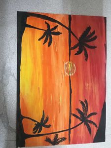 Tropical Sunset Painting