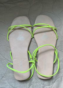 Neon Strappy Sandals
