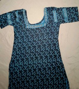 Blue Printed Kurta