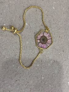 Handmade Gold Flower Bracelet