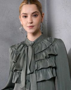 Shein Flounce Sleeve Textured Tailored Fit Layered