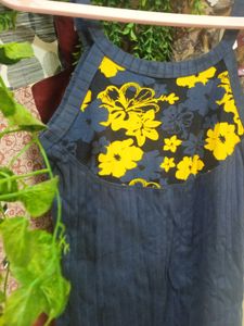 Floral Ribbed Tank Top
