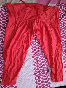 Yellow Kurti with Red Pants Set