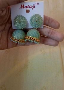 Green Color Earring