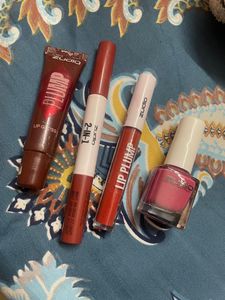 Pack Of 4 New Zudio Items Lipsticks, Plumper,