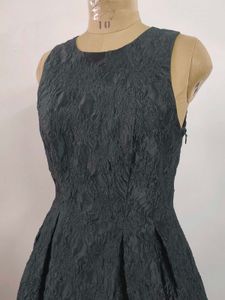 Elegant Black Sleeveless Fit &amp; Flare Dress