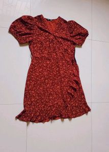 Floral Print Wrap Dress