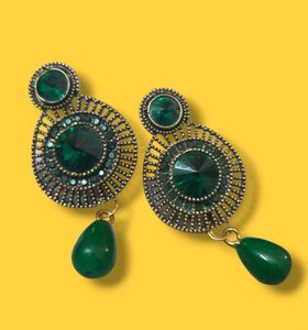 Green Stone Earrings