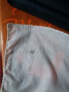 Self Embroidered Handkerchief 🌷💗✨
