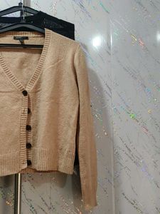 Beige Knit Cardigan