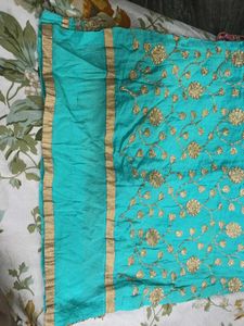 Elegant Blue &amp; Gold Kurta