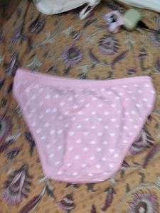 Pink Heart Print Panties