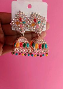Colorful Jhumka Earrings