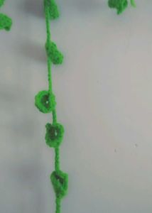 Aesthetic Room decor crochet green wine leafs