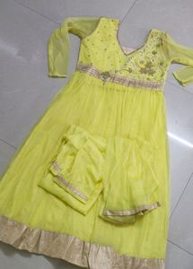Yellow Anarkali Set