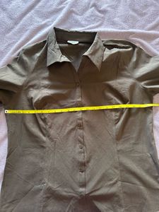 Brown Button-Up Shirt