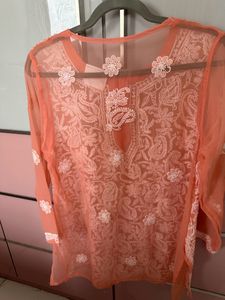Brand New Chikankari Short Kurta -34 Inch
