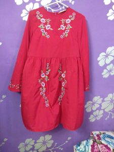 Elegant Red Dress For Girls