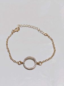Gold Circle Sparkle Bracelet
