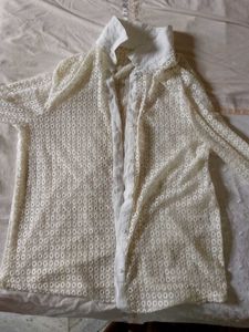 Elegant White Lace Shirt