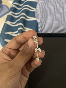 Silver Crystal Flower Necklace