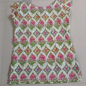 Floral Print  short Kurta
