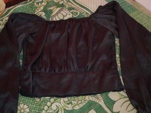Black Satin Top