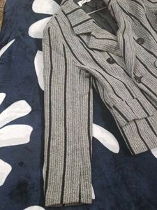 Striped Blazer - Stylish Outerwear