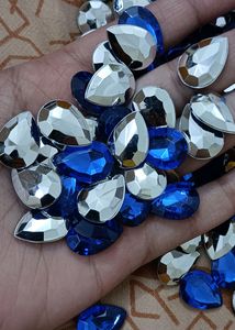 50 Pc Blue Stones And Gota Laces , Pink Chain