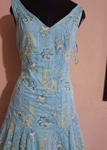 Vintage Floral Cotton Dress