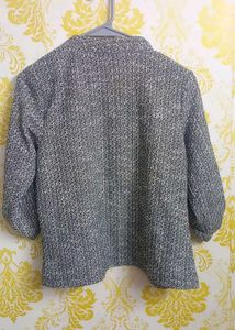 Women Heathered Blazer Jacket