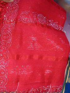 Women Lycra Sarees With Diamond Work