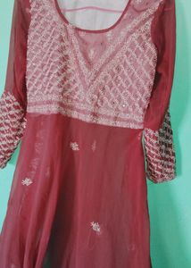 Chikankari Kurti With Pant