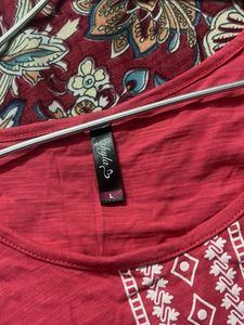 pink Embroidered Top