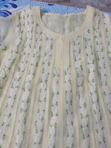 Elegant Chikankari Embroidered Anarkali Set