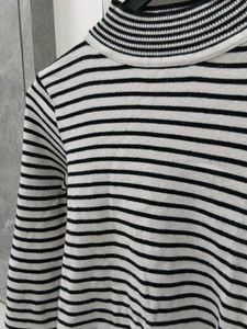 Striped Turtleneck Top