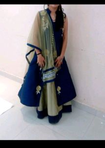 #JanOffer Beautiful Navy Blue Ethnic Dress