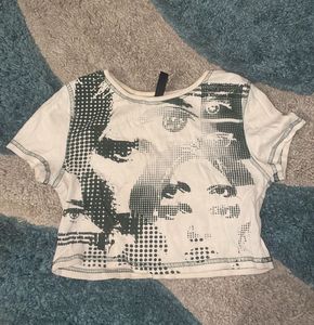 H&M Graphic Print Crop Top