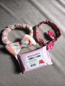 Miniso makeup wipes & two headbands