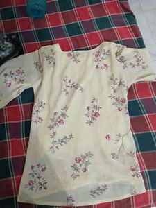 Floral Pearl Detail Top