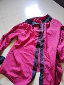 Pink &amp; Navy Button-Down Shirt