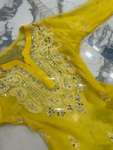 Yellow Embroidered Kurta