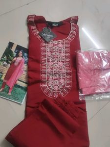 Red Kurta Set