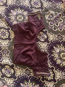 Elegant Embroidered Coffee Brown Saree