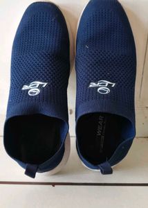 Blue Knit Sneakers